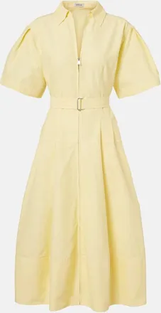 SIMKHAI Vestido camisero en mezcla de algod&oacute;n