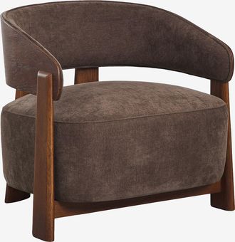 Sklum Pack De 2 Sillones En Madera De Roble Tapizados Olea Sklum