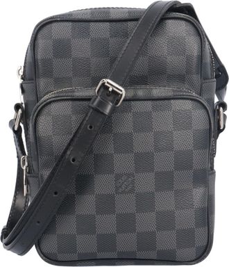 Louis Vuitton Black Gray Damier Graphite Shoulder Bag (Pre-Owned)