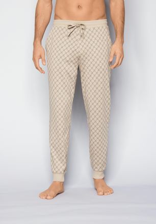 Joop Loungehose JOOP Leisure, Herren, Gr. XXL, N-Gr, cornflower aop teak, Jersey, Obermaterial: 100% Baumwolle, bequem lang, Hosen Loungehose, mit Cornflow