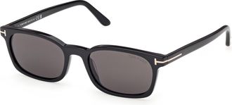 Tom Ford Smoke Rectangular Mens Sunglasses FT1300 01A 53