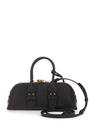 Pinko Womens Handbag Bowling Horizontal Brown Leather Handbags Hand Bags