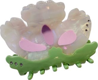 Centinelle Tropical Orchid Hair Claw in Green at Nordstrom