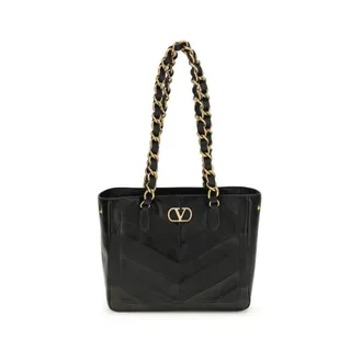 Valentino Garavani Black Napa Leather / Calf Bos Taurus Shoulder Womens Bag