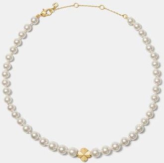 Kate Spade New York Spade Flower Pearl Short Necklace