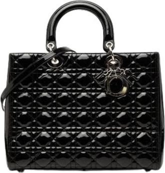 Dior Pre-owned Lady Dior - Dames - Vintage Handtas - Zwart - ONE Size - Leer - Vintage