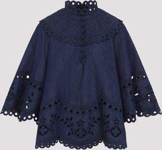 Zimmermann Mahon broderie-denimtop