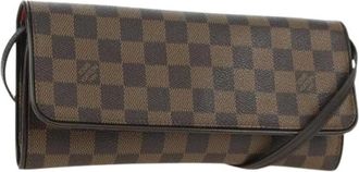 Louis Vuitton Pre-owned Clutches, female, Brown, Size: ONE SIZE Pre-owned Damier Ebene Shoulder Bag