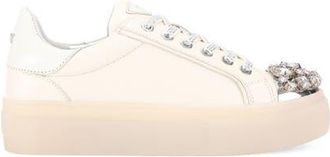 Kurt Geiger Crystal Cap Toe Platform Sneaker in Open White at Nordstrom, Size 7.5Us