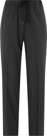Maison Margiela Broek met trekkoord - Dames - Straight fit broeken - Grijs - S - Wol - Broeken