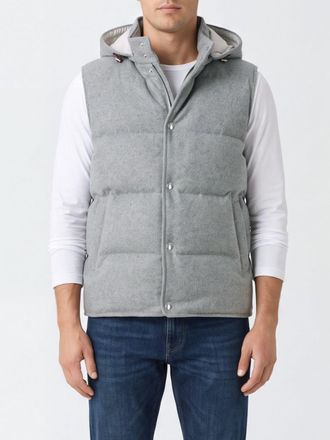 Eleventy Quilted Cashmere Vest with Removable Hood
