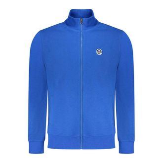 North Sails Blue Cotton Men Mens Sweatshirt
