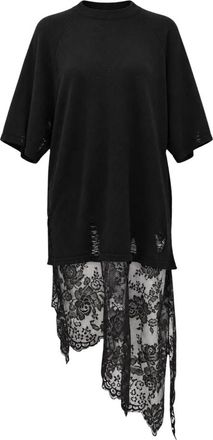Akep Camiseta Oversize Desgastada - Tops - Mujer - Negro - L