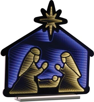 Melrose International Nativity Scene Ekkolight 24.5H - Blue, White