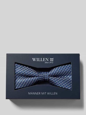 Willen Krawattenfabrik Seidenfliege mit Strukturmuster in Marine, Gr&ouml;&szlig;e 1