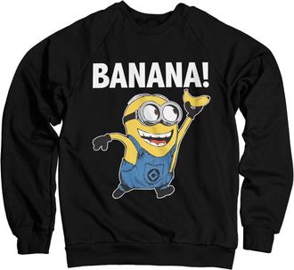 MINIONS Officially Licensed Banana! Sweatshirt (Black), XL
