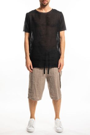 Takeshy Kurosawa T-shirt Lino Mannen zwart