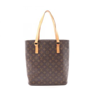 Louis Vuitton Brown Monogram Coated Canvas Leather Handbag Tote Bag (Pre-Owned)