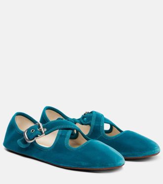 Alaia Alaïa Velvet ballet flats