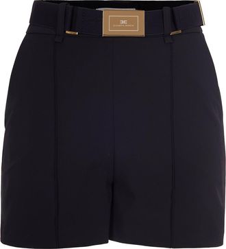 Elisabetta Franchi Fitted Technical Fabric Shorts
