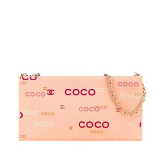 Chanel Pre-owned Clutches, female, Pink, Size: ONE SIZE Pre-owned Canvas Clutch