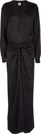 Toteme Knot-Detail Satin Dress Size XS