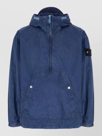 Stone Island hooded jacket elastic cuffs front pocket