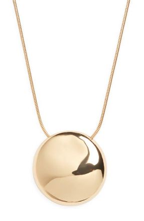 Open Edit Orb Pendant Long Necklace in Gold at Nordstrom