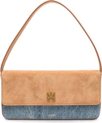 Amiri Ma Millie Schoudertas met su&egrave;de panelen - Dames - Schoudertassen - Bruin - ONE Size - Su&egrave;de - Tassen