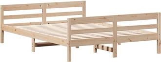 vidaXL Bed Frame without Mattress 140x200 cm Solid Wood Pine vidaXL