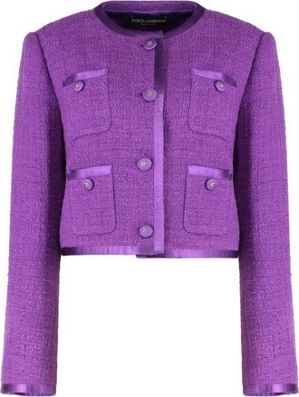 Dolce & Gabbana Purple Single Breasted Jacket