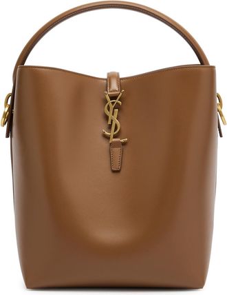 Saint Laurent Le 37 Small Leather Bucket bag - Brown - One Size