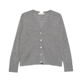 Max Mara Truien & Vesten, Dames, Grijs, L, Wol, Mmlcanditi Cardigan
