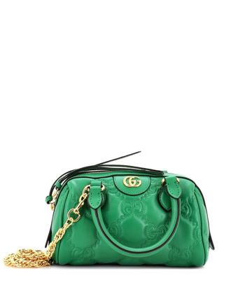 Gucci Ophidia Convertible Boston Top Handle Bag GG Matelasse Leather Mini crossbody bag - Verde