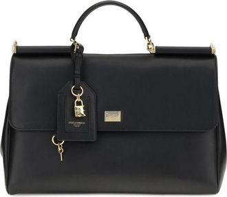 Dolce & Gabbana Black Calf Leather Bos Taurus Shoulder Womens Bag