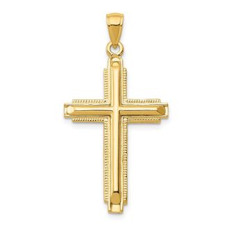 Diamond2Deal 10k Yellow Gold Cross Pendant