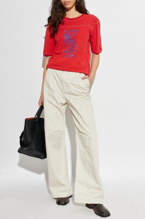 Maison Margiela Wide-leg Trousers, Womens, Cream