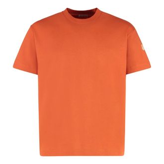 Moncler T-Shirts, male, Orange, M, Gilga Farm Cotton T-Shirt