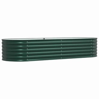 Berkfield Home Garden Raised Bed Green 240x80x44 cm Galvanized Steel | Size: 240 x 80 x 44 cm