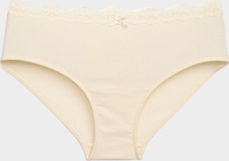 Miiyu Womens Lace-waist bikini panty Organic cotton
