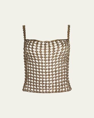 L'agence Joanette Ribbon-Woven Tank