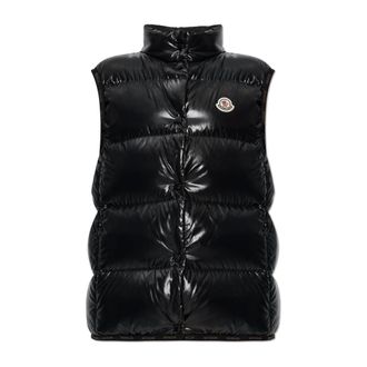 Moncler Badia Down Vest - female - Moncler - Waistcoats - Black - L - Jackets