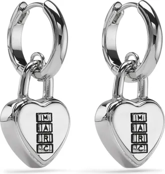 Marc Jacobs Heart Padlock Huggie Hoop Earrings in Silver at Nordstrom