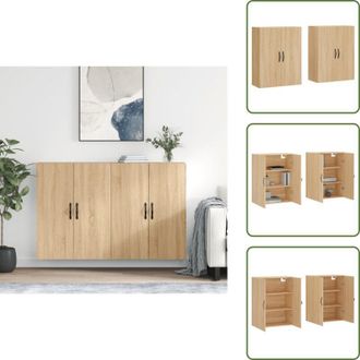 vidaXL Armadietto in rovere - vidaXL Armadietti a Parete 2 pz Rovere Sonoma in Legno Multistrato - Armadietto per casa