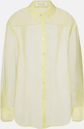 Frankie Shop Peri sheer silk-blend shirt
