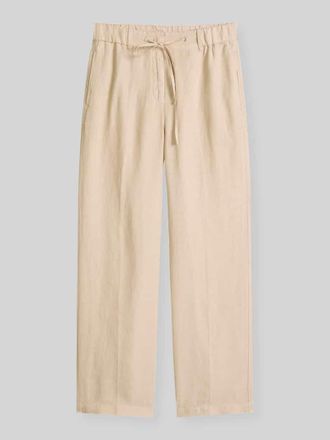 Marc O'Polo Wide Leg Hose aus reinem Leinen in Sand, Gr&ouml;&szlig;e 34