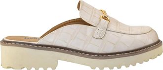 Corkys Footwear Womens Wingin It Heeled Mule In Ivory Snake