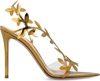 Gianvito Rossi Flavia Sandalen met Hak - Dames - Sandalen met hakken - Geel - 40 EU - Leer - Schoenen