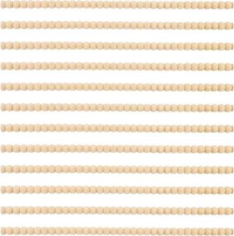 No Brand 12 Piezas De Molduras Decorativas De Madera Natural De 40 Cm, Elementos De Moldura 3d De Media Cuenta Para Decoraci&oacute;n De Paredes, Muebles, Estantes, V