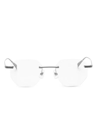 Dunhill Occhiali con montatura geometrica - Bianco
